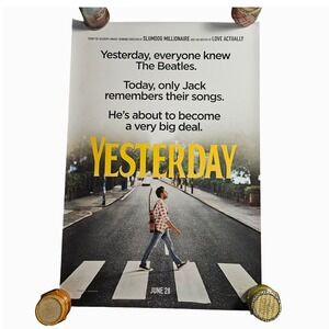 Yesterday 2019 Original Advance Movie Poster 27x40 Himesh Patel Lily James D/S